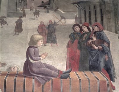 The Miracle of the Resurrected Child, Sassetti Chapel (detail) by Domenico Ghirlandaio
